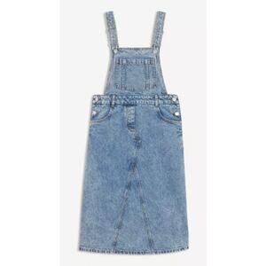 BA&SH Emma Denim Overall Dress Jean Bib Midi NWT Size 3 Large Small Flaw